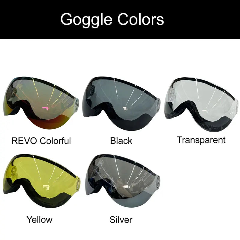 MOON Skiing Helmet Integrally-Molded PC+EPS High-Quality Ski Helmet Goggles Outdoor Sports Ski Snowboard Skateboard Helmets Mens
