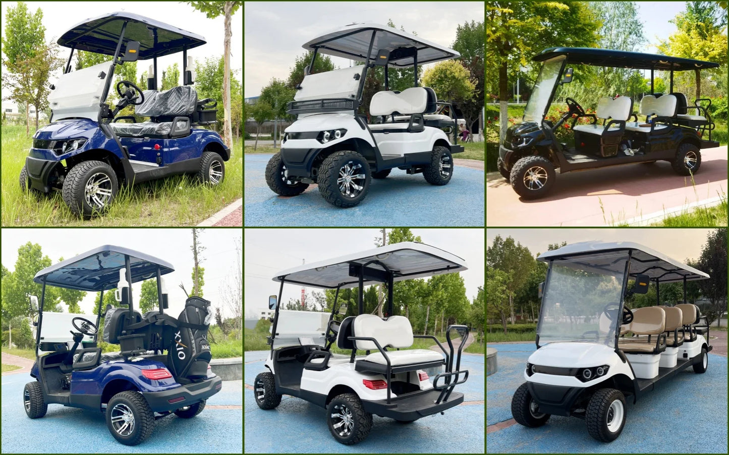 CE Approved 2 Seater Electric Golf Car For Tourist Electric Golf Cart With Golf Bag Holder