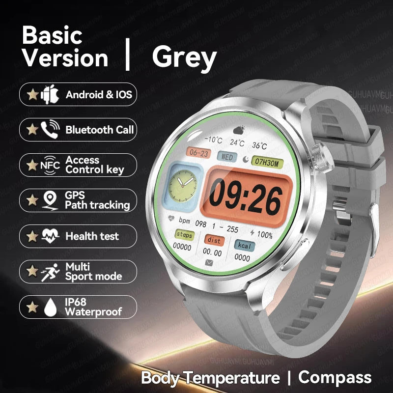 2024 New GPS Sports NFC Fashion Smartwatch 1.85 "AMOLED Screen Heart Rate