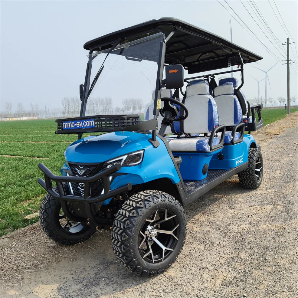 Wholesale China Color Logo Custom Club 4 Seats Car Electric and Gasoline Golf Carts Electric Powered Red 2+2 Seats for Sale
