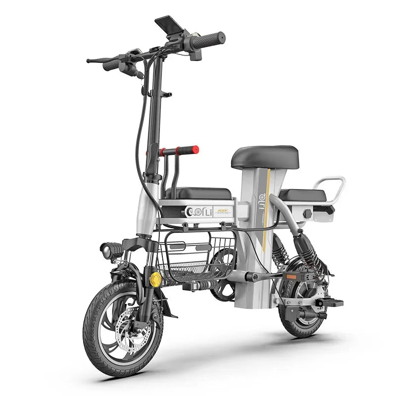 Electric motorcycle 350W48V25AH lithium battery foldable electric scooter Urban mobility parent-child electric bicycle