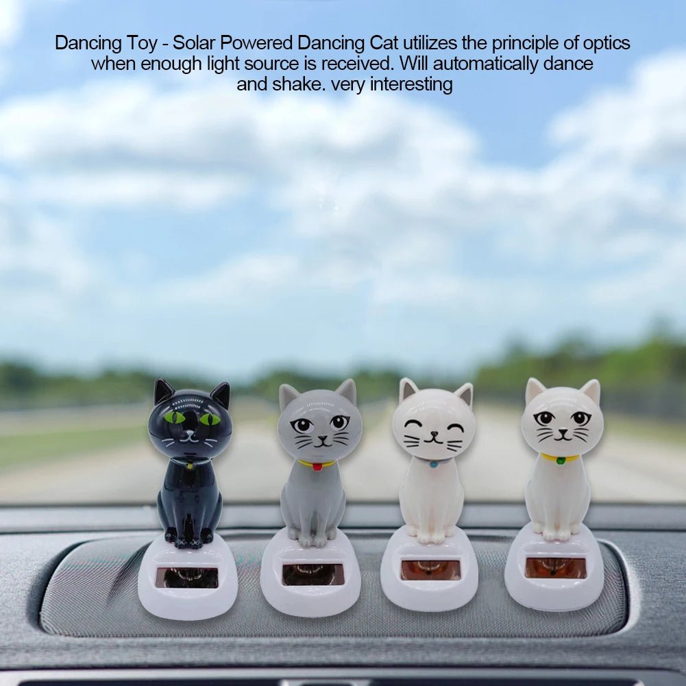 Cute Car Interior Solar Dancing Toy Solar Powered Swinging Animals
