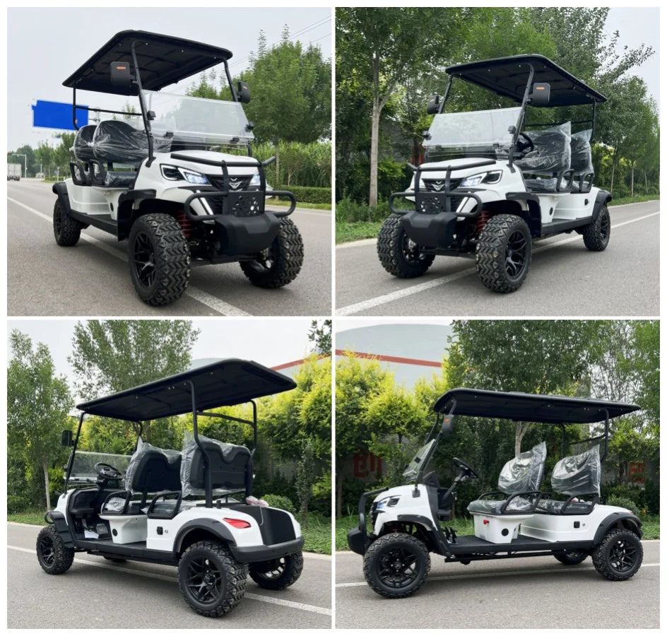 Hot Selling 4 Wheel Adult Golf Buggy Car Lithium Battery Powered Off Road Tire Street Legal 2 4 6 Passenger Electric Golf Cart