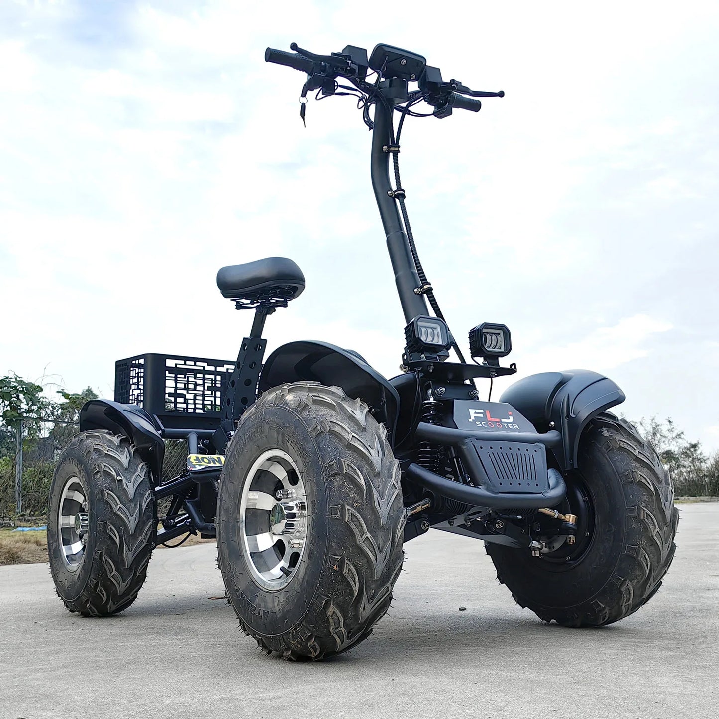 Four Engines Off-Road Fat Tire ATV Electric Scooter, Four-Wheel Drive, 10000W