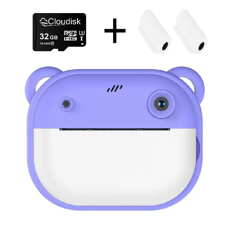 Digital Camera Instant Print for Kids Thermal Print Camera Instant Photo Printing Memory Card
