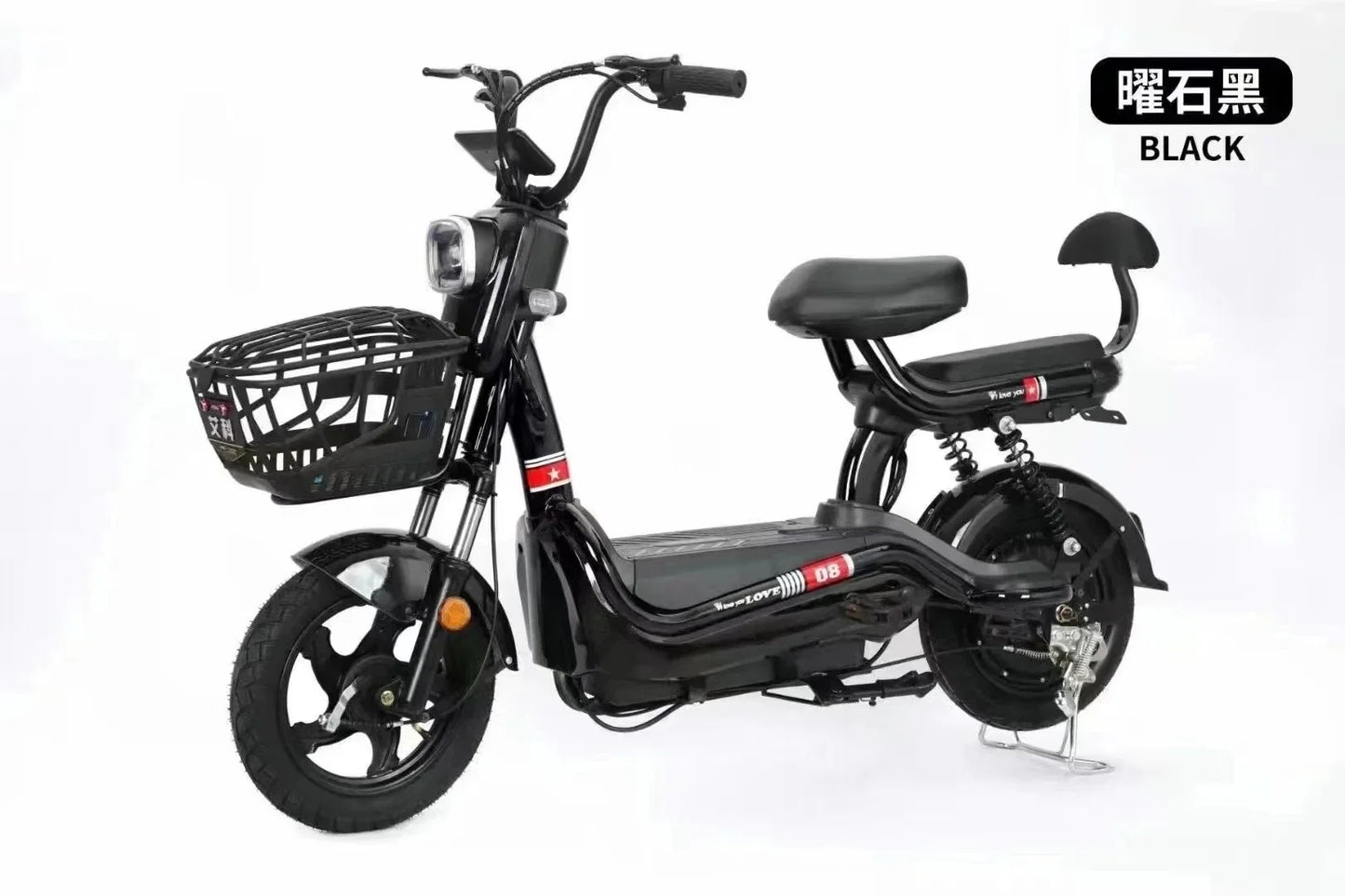 350w 48v Electric Bike 12ah Rear Hub Motor Electric Scooters City Ladies Lightweight E BikeBicycle 14*2.50 Vacuum Tire