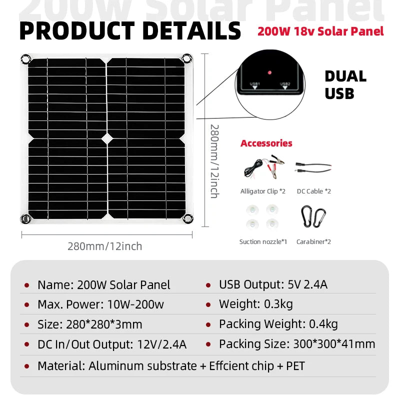 Solar Panel with 30A Controller off grid solar system solar energy systems set Camping Car Boat