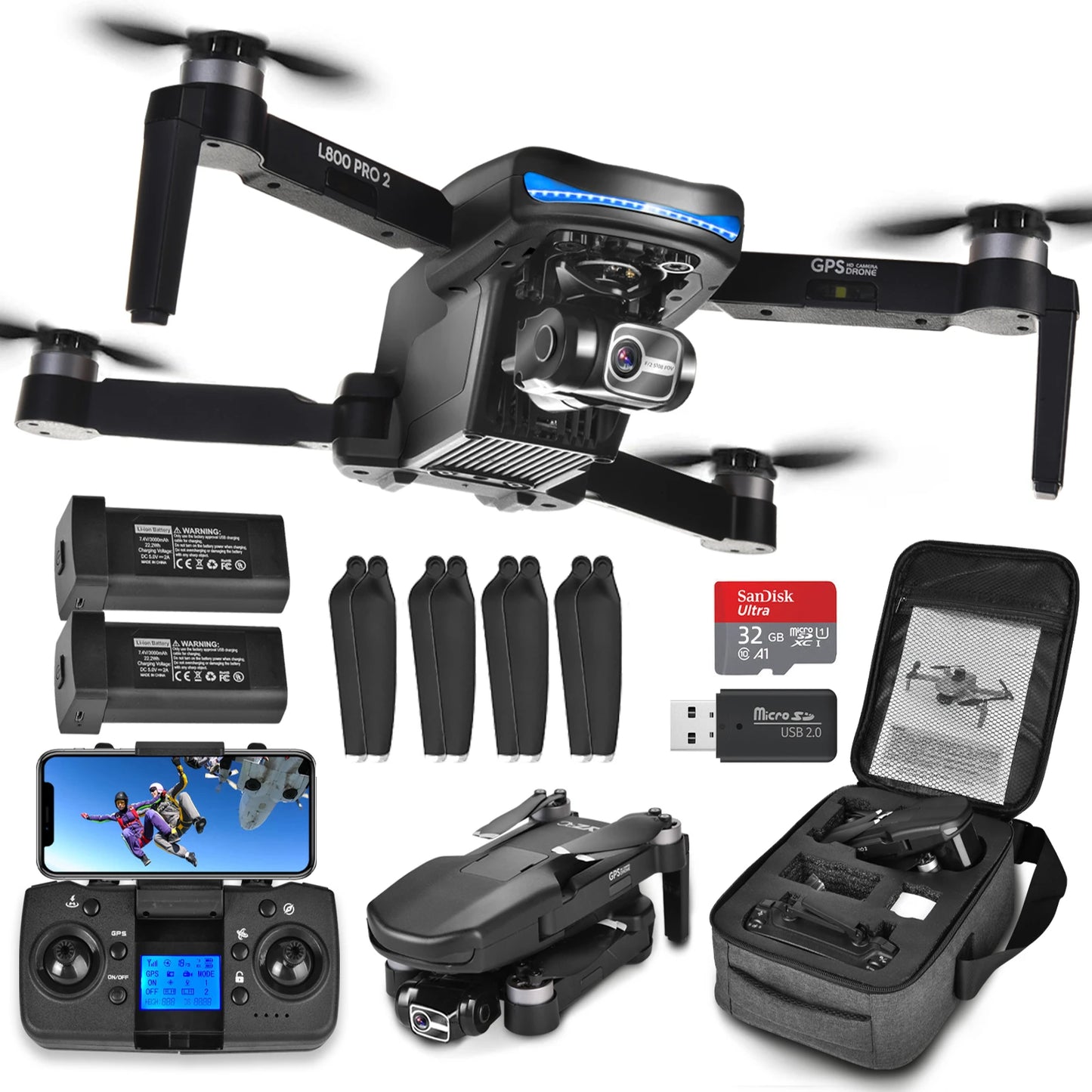 GPS Drone with 4k Camera for Adults 5G WiFi Transmission Camera Brushless Motor
