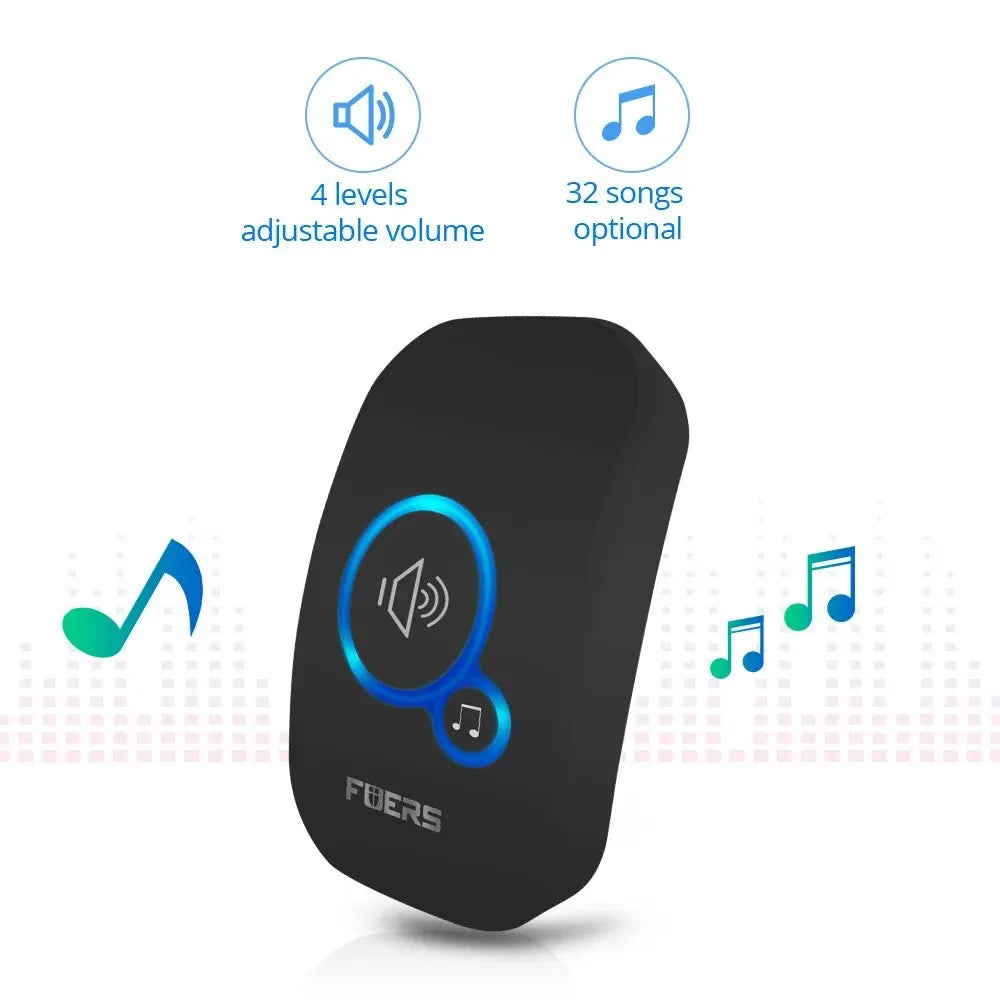 Wireless Doorbell 1000ft Loud Enough With 4 Volume Levels Door Welcome Chimes