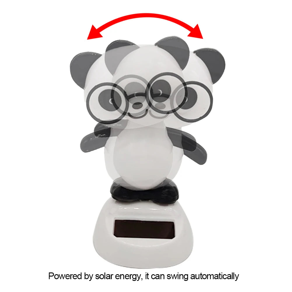 Cute Car Interior Solar Dancing Toy Solar Powered Swinging Animals