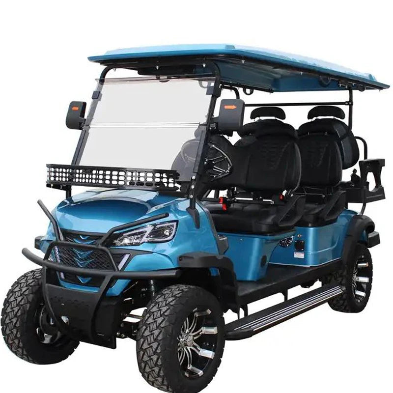 72v Electric Golf Cart 4+2 6 Seater 7.5kw Lithium Golf Off Road Buggy Garden Villa Hunting Golf Cart