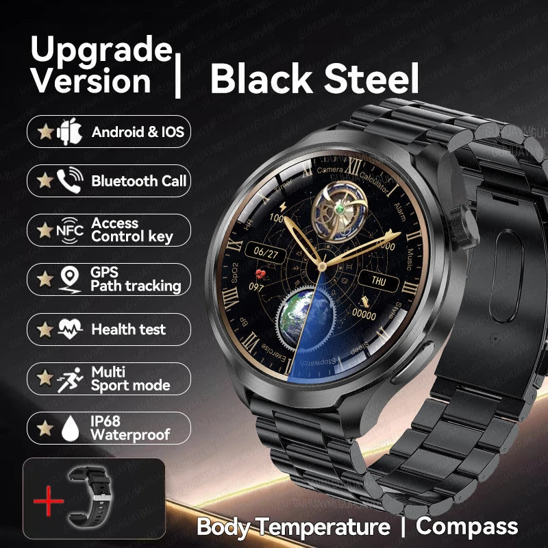 2024 New GPS Sports NFC Fashion Smartwatch 1.85 "AMOLED Screen Heart Rate