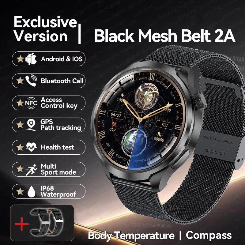 2024 New GPS Sports NFC Fashion Smartwatch 1.85 "AMOLED Screen Heart Rate