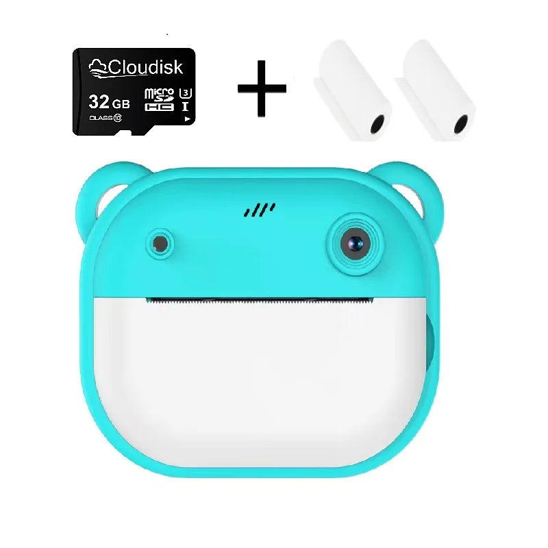 Digital Camera Instant Print for Kids Thermal Print Camera Instant Photo Printing Memory Card