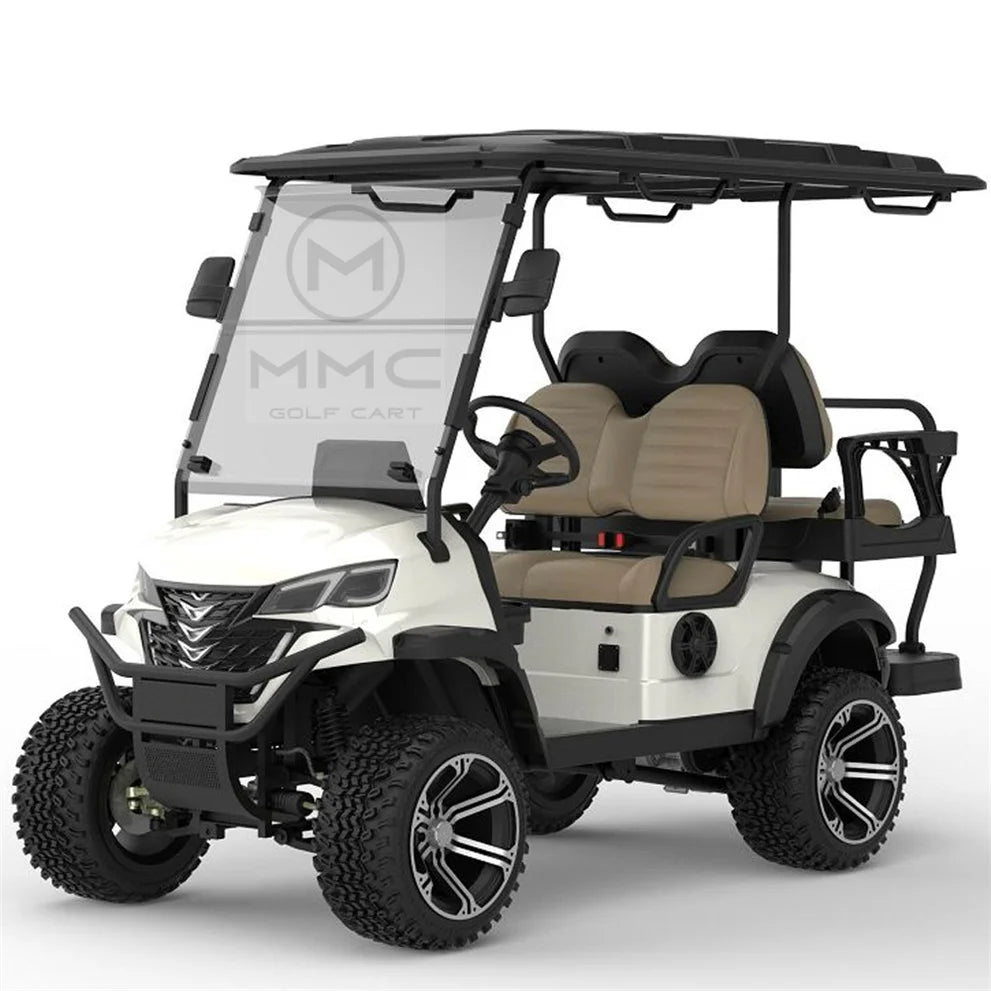 Wholesale China Color Logo Custom Club 4 Seats Car Electric and Gasoline Golf Carts Electric Powered Red 2+2 Seats for Sale