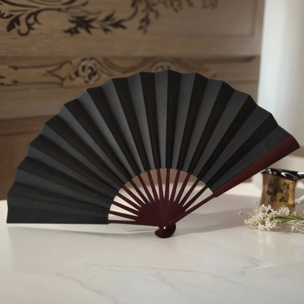 10 Inch Folding Fan Antiquity DIY Painting Fan Blank Handheld Fan Chinese for Home Dancing Party Wedding Decoration