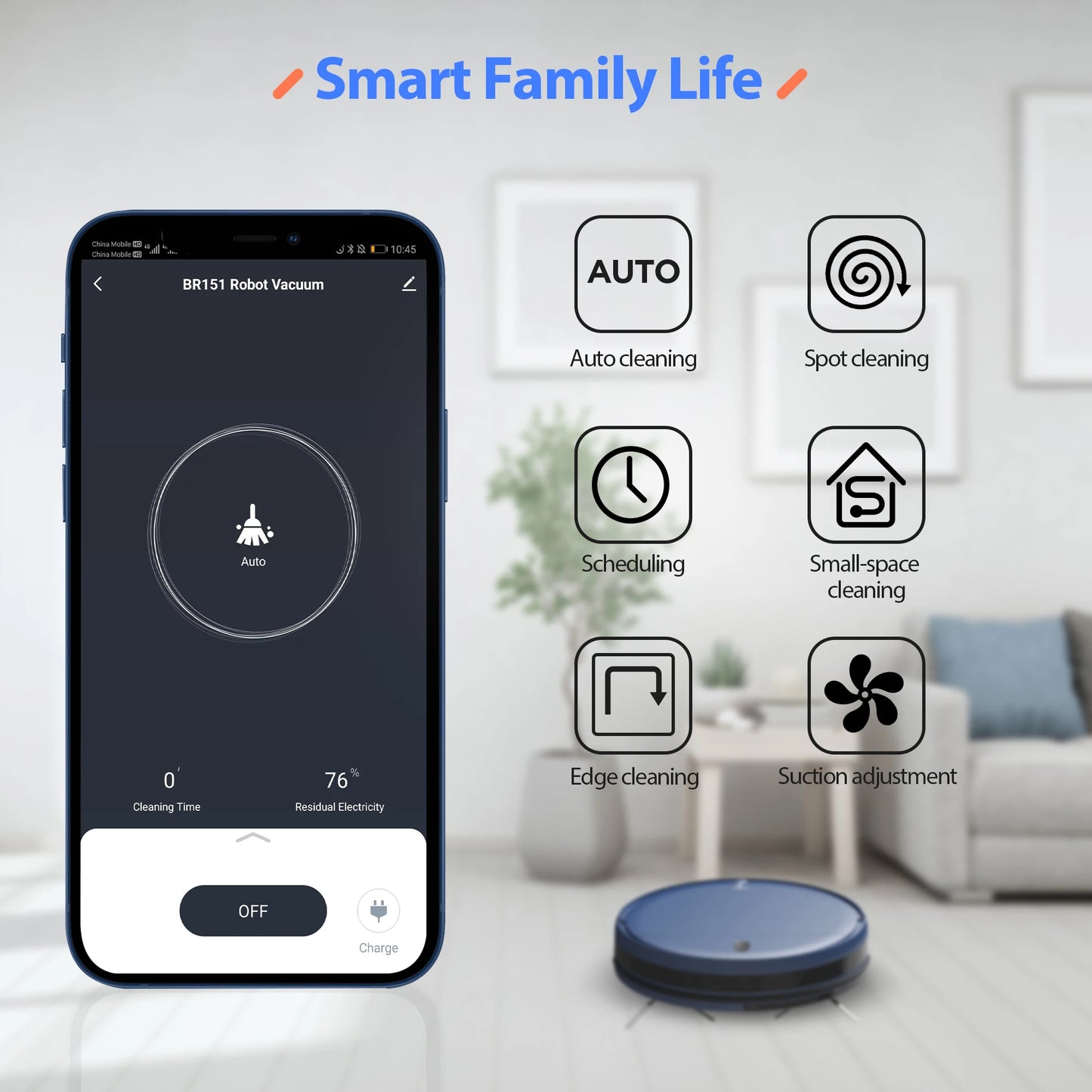 2500mAh Battery 3in1 Mopping Sweeping Suction Smart Home Support Wifi
