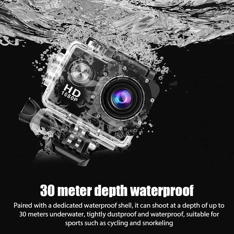 Mini Action Camera HD 4K Digital Cameras Screen Sports Camera for Riding Record Diving