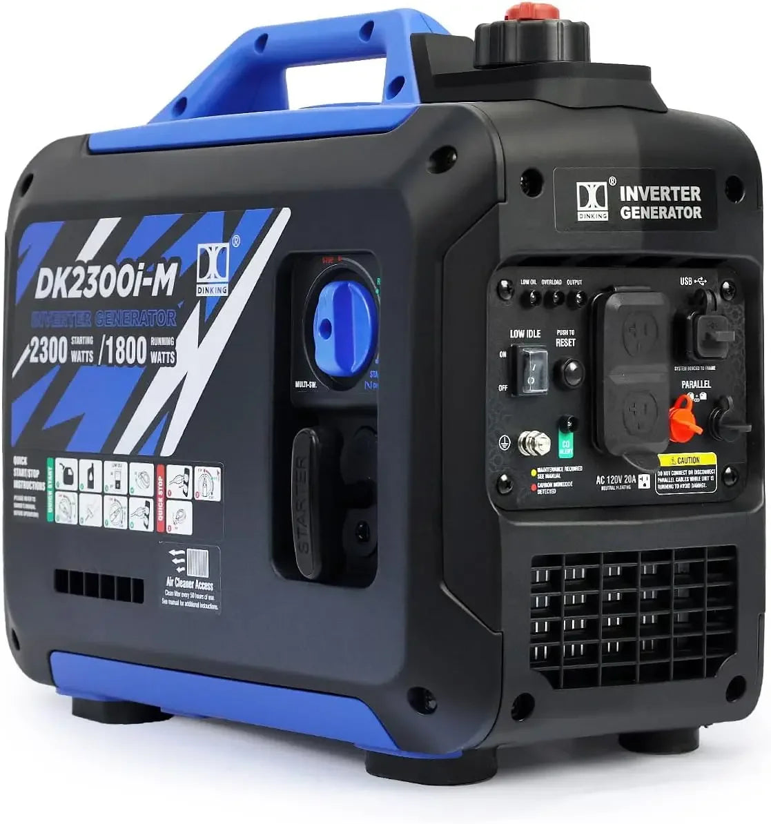 2300W Mini Inverter Generator 30lbs Ultra-lightweight Gas Powered