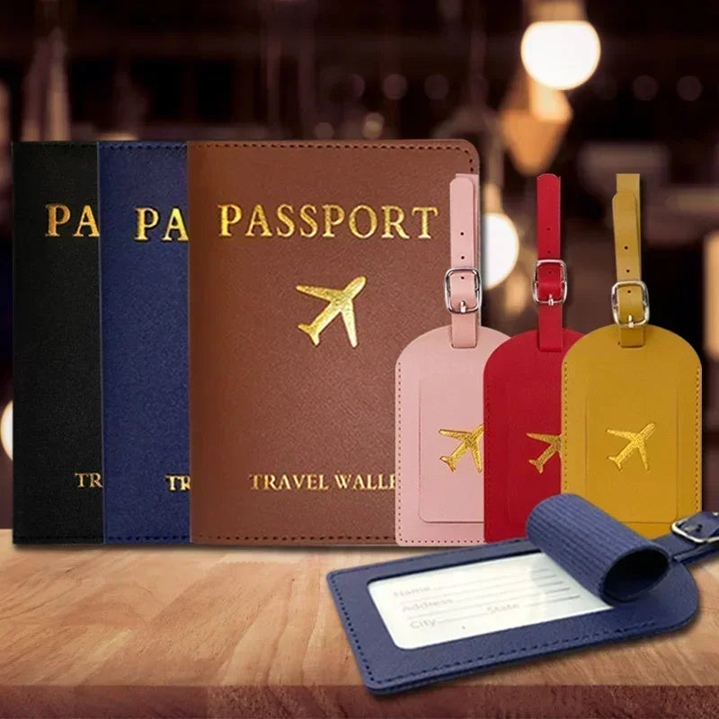 Women Men Airplane Suitcase Address Label Baggage Boarding Bag Name ID Address Holder Tags