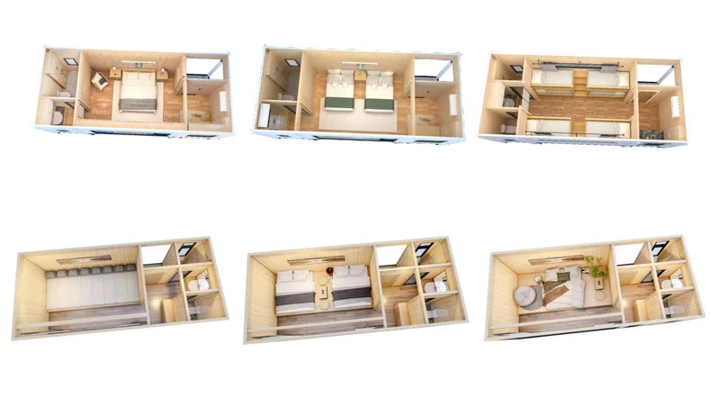Luxury Prefabricated Container Home from China Factory20ft 40ft 2 - 3 Bedrooms Portable Detachable