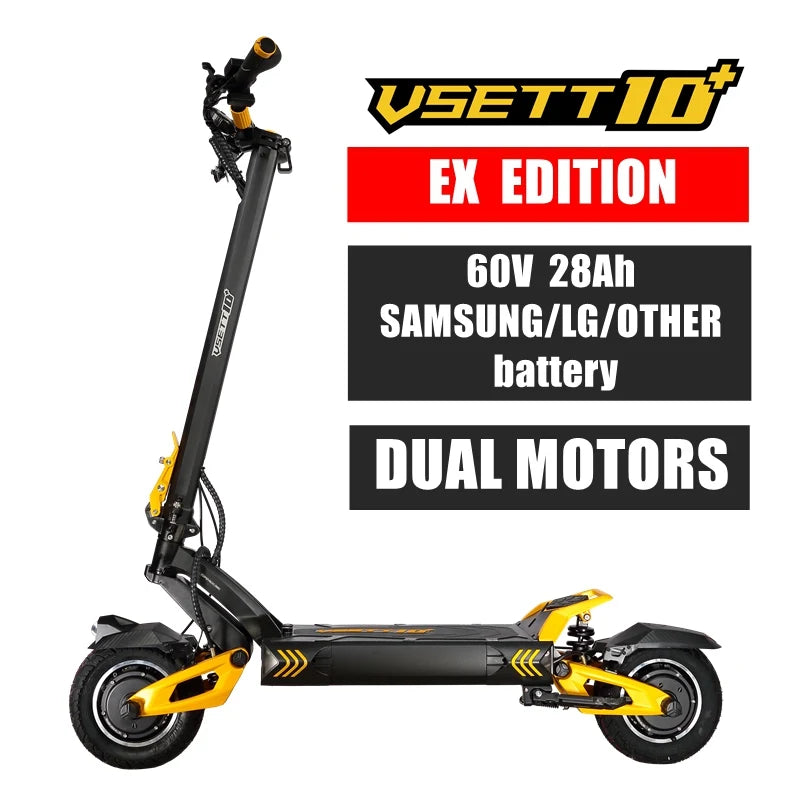 VSETT 10+ 10 Inch Off-Road Electric Scooter VSETT10+ Upgraded ZERO 10X 10 Plus Double Drive 60V 2800W Dual Motor VSSET MACURY
