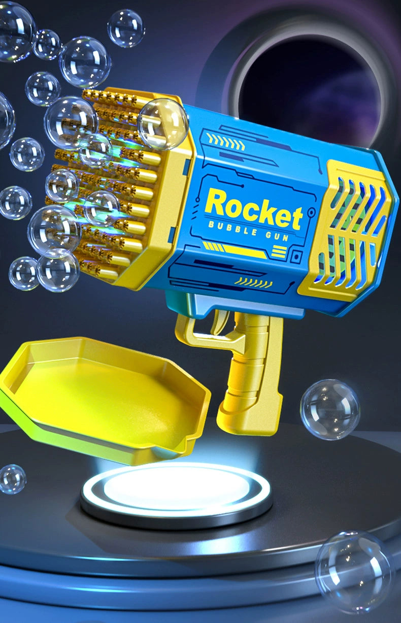 2025 New Arrival Bubble Machine Male Baby Automatic Lighting Gatling Toy Girl 105 Hole Handheld Bazooka