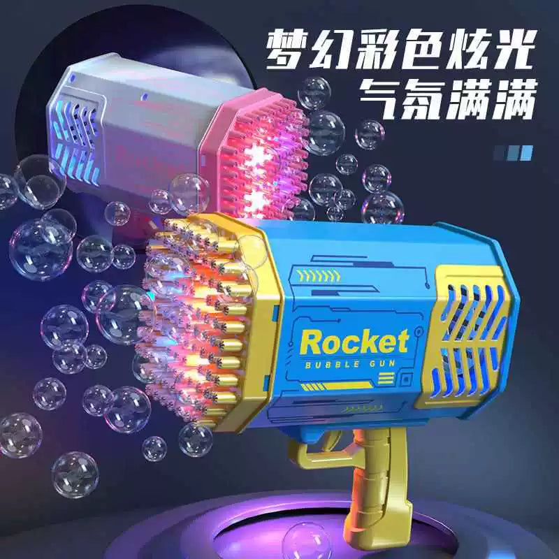 2025 New Arrival Bubble Machine Male Baby Automatic Lighting Gatling Toy Girl 105 Hole Handheld Bazooka