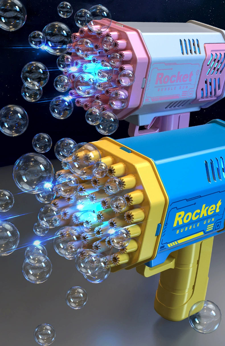 2025 New Arrival Bubble Machine Male Baby Automatic Lighting Gatling Toy Girl 105 Hole Handheld Bazooka