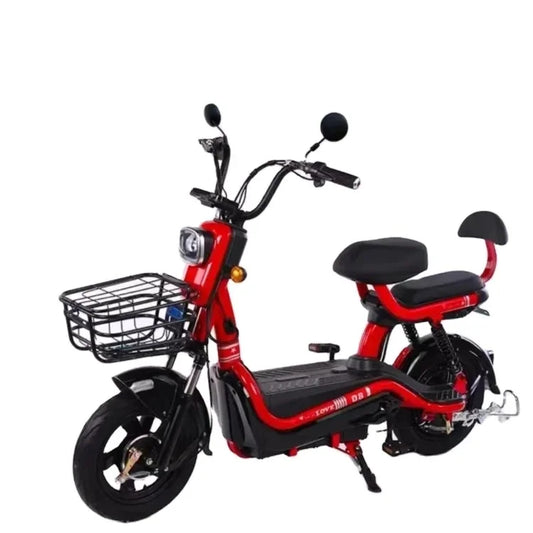 350w 48v Electric Bike 12ah Rear Hub Motor Electric Scooters City Ladies Lightweight E BikeBicycle 14*2.50 Vacuum Tire