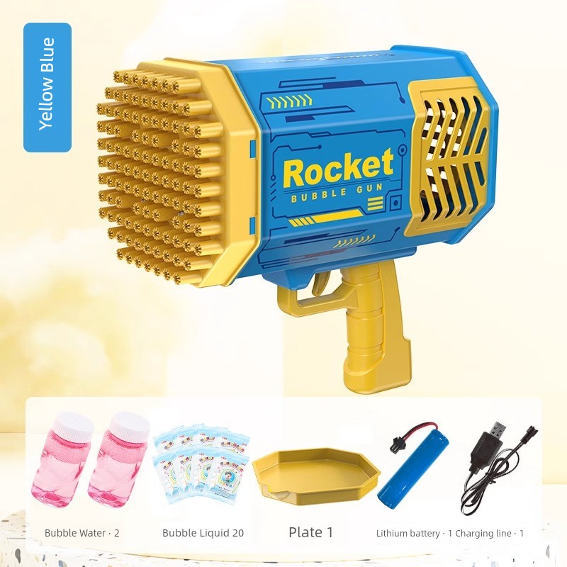 2025 New Arrival Bubble Machine Male Baby Automatic Lighting Gatling Toy Girl 105 Hole Handheld Bazooka