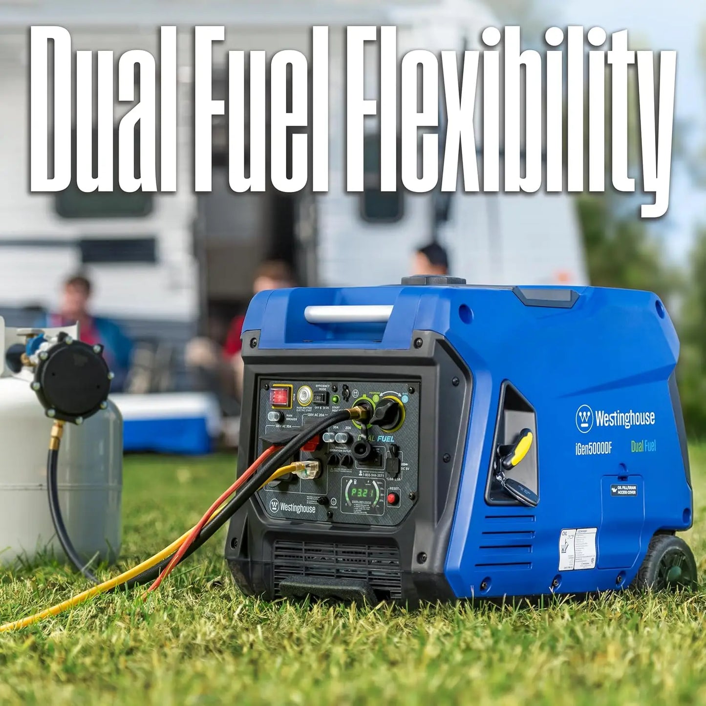 5000 Peak Watt Super Quiet Dual Fuel Portable Inverter Generator