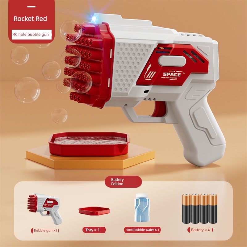 2025 New Arrival Bubble Machine Male Baby Automatic Lighting Gatling Toy Girl 105 Hole Handheld Bazooka