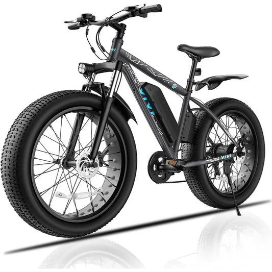 26" x 4.0 Fat Tire Electric Bike with 48V 13Ah Removable Battery, 7 Speed, 25MPH, Cruise Control