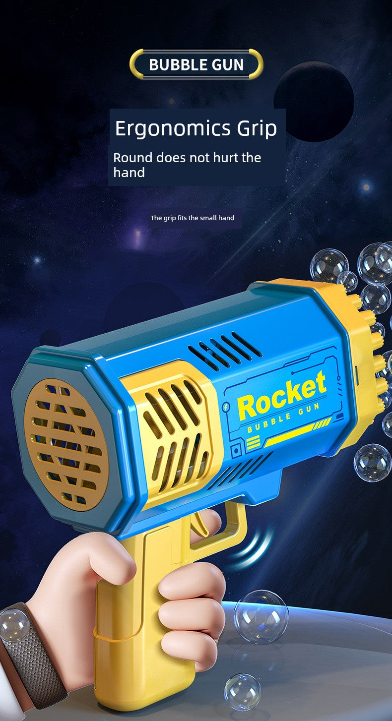 2025 New Arrival Bubble Machine Male Baby Automatic Lighting Gatling Toy Girl 105 Hole Handheld Bazooka