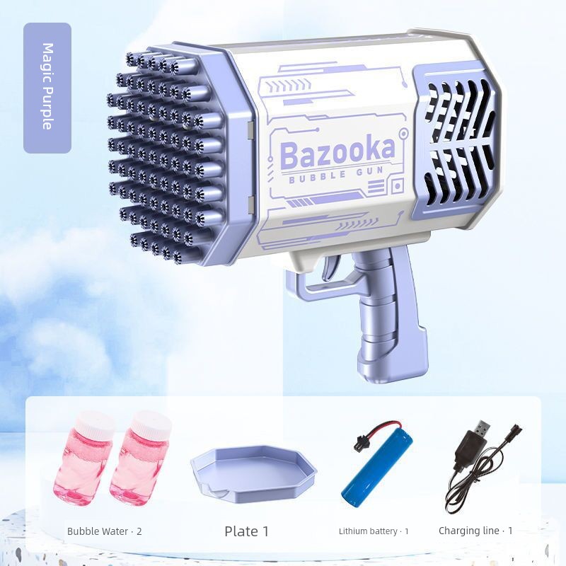 2025 New Arrival Bubble Machine Male Baby Automatic Lighting Gatling Toy Girl 105 Hole Handheld Bazooka