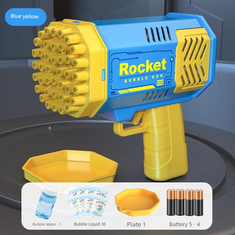 2025 New Arrival Bubble Machine Male Baby Automatic Lighting Gatling Toy Girl 105 Hole Handheld Bazooka