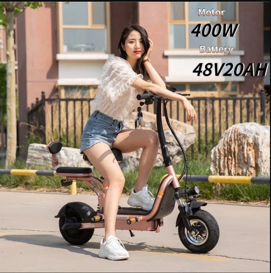 Two-wheeled electric vehicle 400W48V20AH lithium battery double electric bicycle portable urban mobility electric scooter