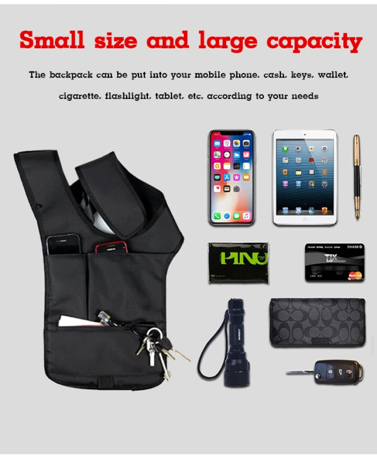 Upgraded anti-theft hidden underarm bag trendy cell phone bag secret agent bag close crossbody purse women style shoulder bag