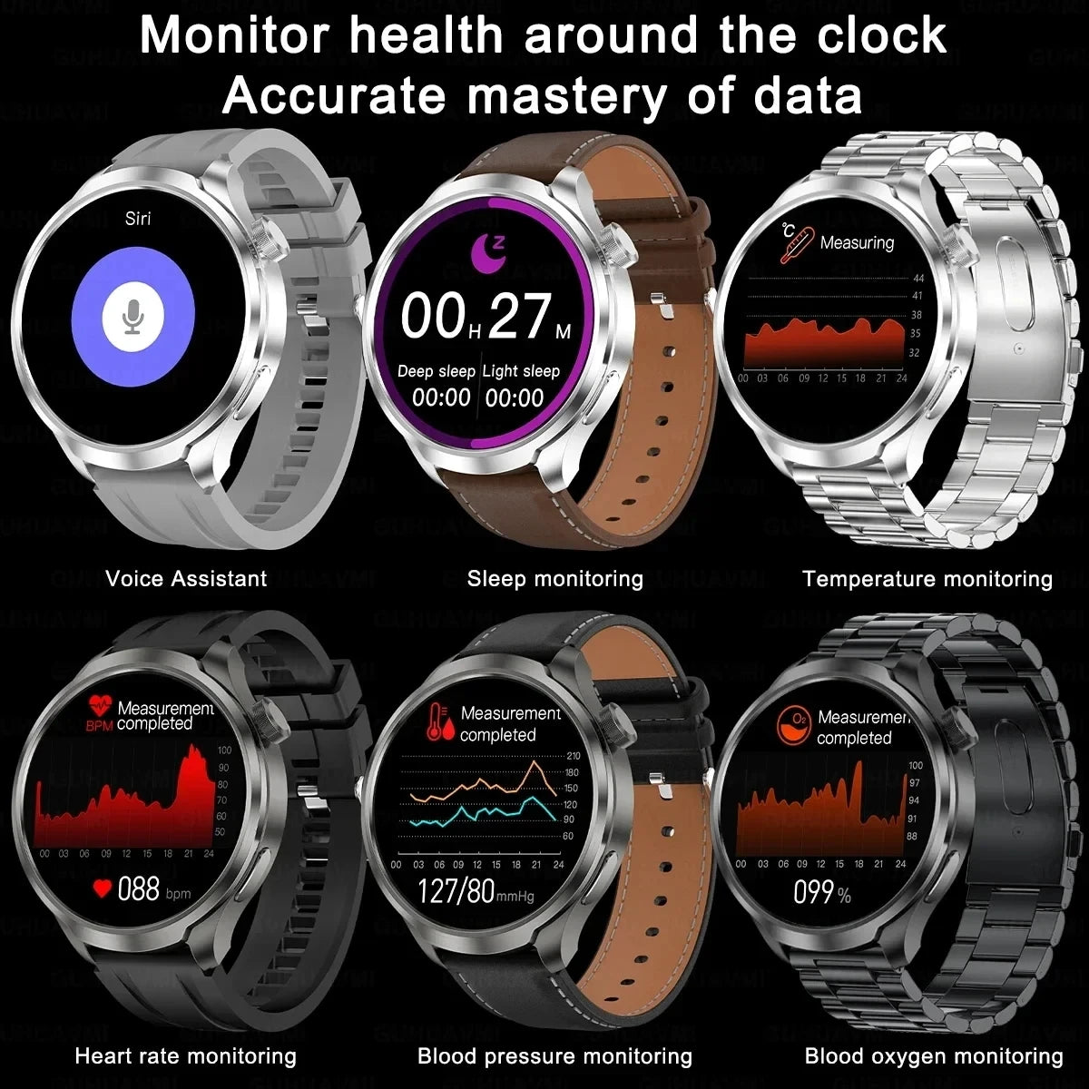 2024 New GPS Sports NFC Fashion Smartwatch 1.85 "AMOLED Screen Heart Rate