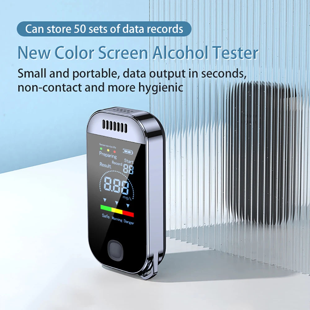 NEW Digital Breath Alcohol Tester Professional Breathalyzer With LCD Display USB Rechargeable Electronic Alcohol Tester Keychain