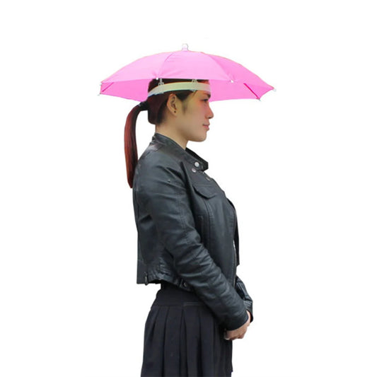 Portable Rain Umbrella Hat Foldable Outdoor Sun Shade Waterproof Camping Cap