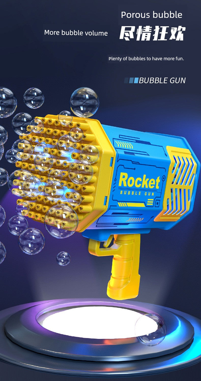 2025 New Arrival Bubble Machine Male Baby Automatic Lighting Gatling Toy Girl 105 Hole Handheld Bazooka