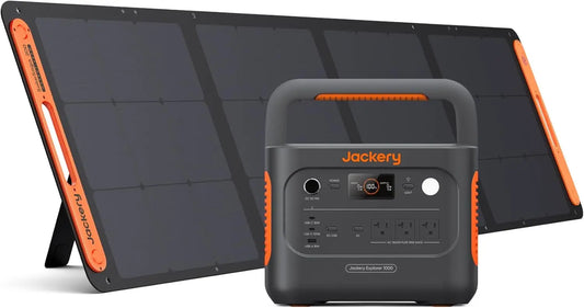 Solar Generator with 200W Solar Panel 1070Wh Portable Power Station LiFePO4 Battery