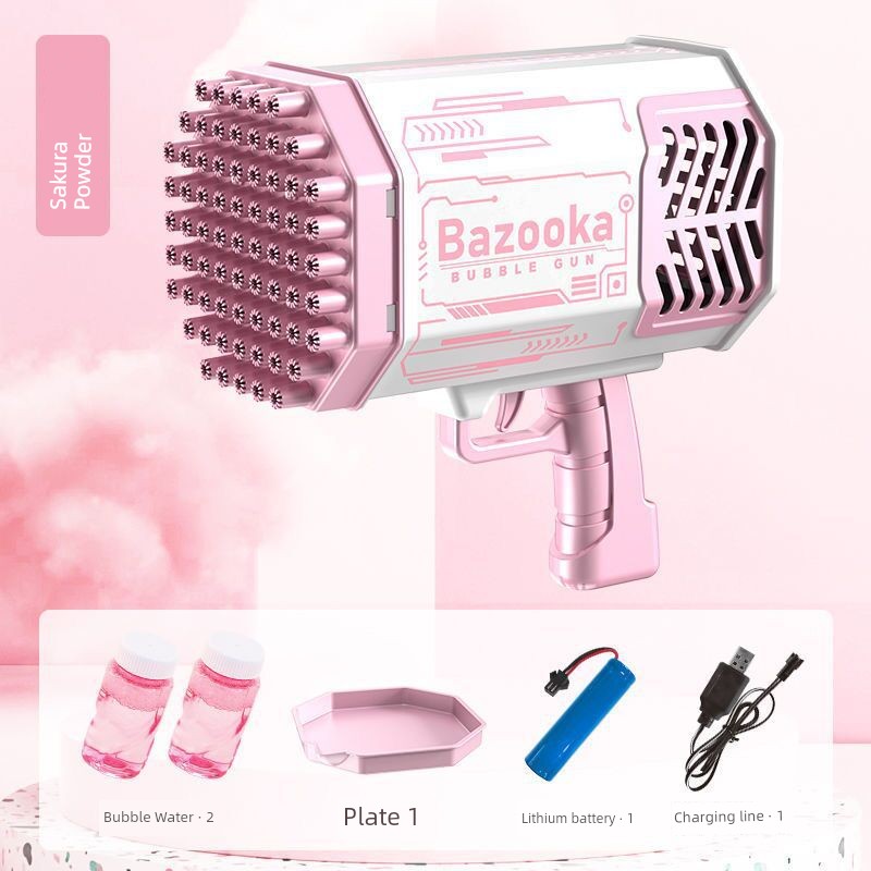 2025 New Arrival Bubble Machine Male Baby Automatic Lighting Gatling Toy Girl 105 Hole Handheld Bazooka