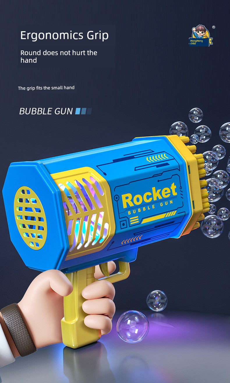 2025 New Arrival Bubble Machine Male Baby Automatic Lighting Gatling Toy Girl 105 Hole Handheld Bazooka