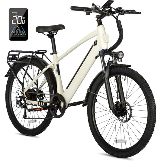 Adult Electric Bike with Peak 500W Brushless Motor, 35 Mile 324  Removable Battery