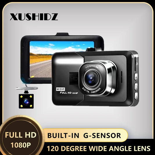 G-sensor Dual-Channel Dash camera Vehicle Video Recorder Night Vision Car Camera Dashcam DVR Rear