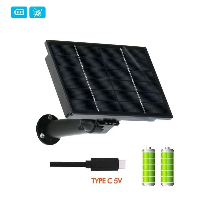Outdoor 5V/12V Solar Power Panel Built-in Battery 6000mAh
