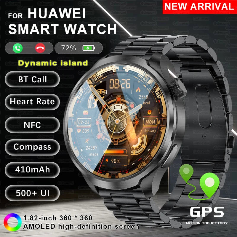 2024 New GPS Sports NFC Fashion Smartwatch 1.85 "AMOLED Screen Heart Rate